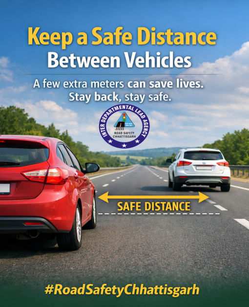 roadsafetychhat's tweet photo. सुरक्षित दूरी ही सुरक्षित सफर की पहचान है। सावधानी रखें, जिम्मेदारी निभाएं और सड़क पर समझदारी से ड्राइव करें।
#RoadSafetyChhattisgarh
#सुरक्षित_दूरी
#सड़क_सुरक्षा
#SafeDriving
#DriveSafe
#StaySafe
#RoadSafety
#SafetyFirst https://t.co/xcz6iSOyic