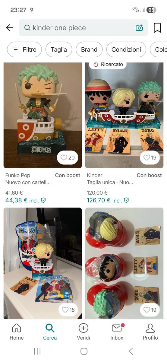 NathanDarioDLM's tweet image. "Prezzi da gioielleria per tre pezzi di plastica? Ridicoli. C'è chi prova a rivendere le sorprese di One Piece 2026 a prezzi vergognosi, ignorando che l'uovo #Kinder si trova (o si trovava) a 16,99 €. ⬇️⬇️⬇️
#Vinted