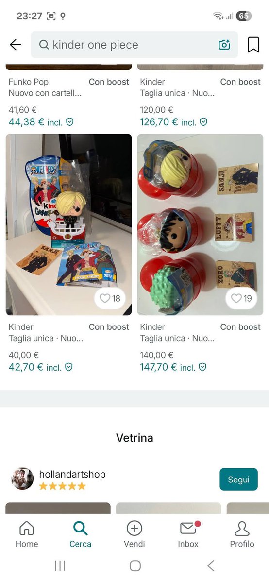NathanDarioDLM's tweet image. "Prezzi da gioielleria per tre pezzi di plastica? Ridicoli. C'è chi prova a rivendere le sorprese di One Piece 2026 a prezzi vergognosi, ignorando che l'uovo #Kinder si trova (o si trovava) a 16,99 €. ⬇️⬇️⬇️
#Vinted