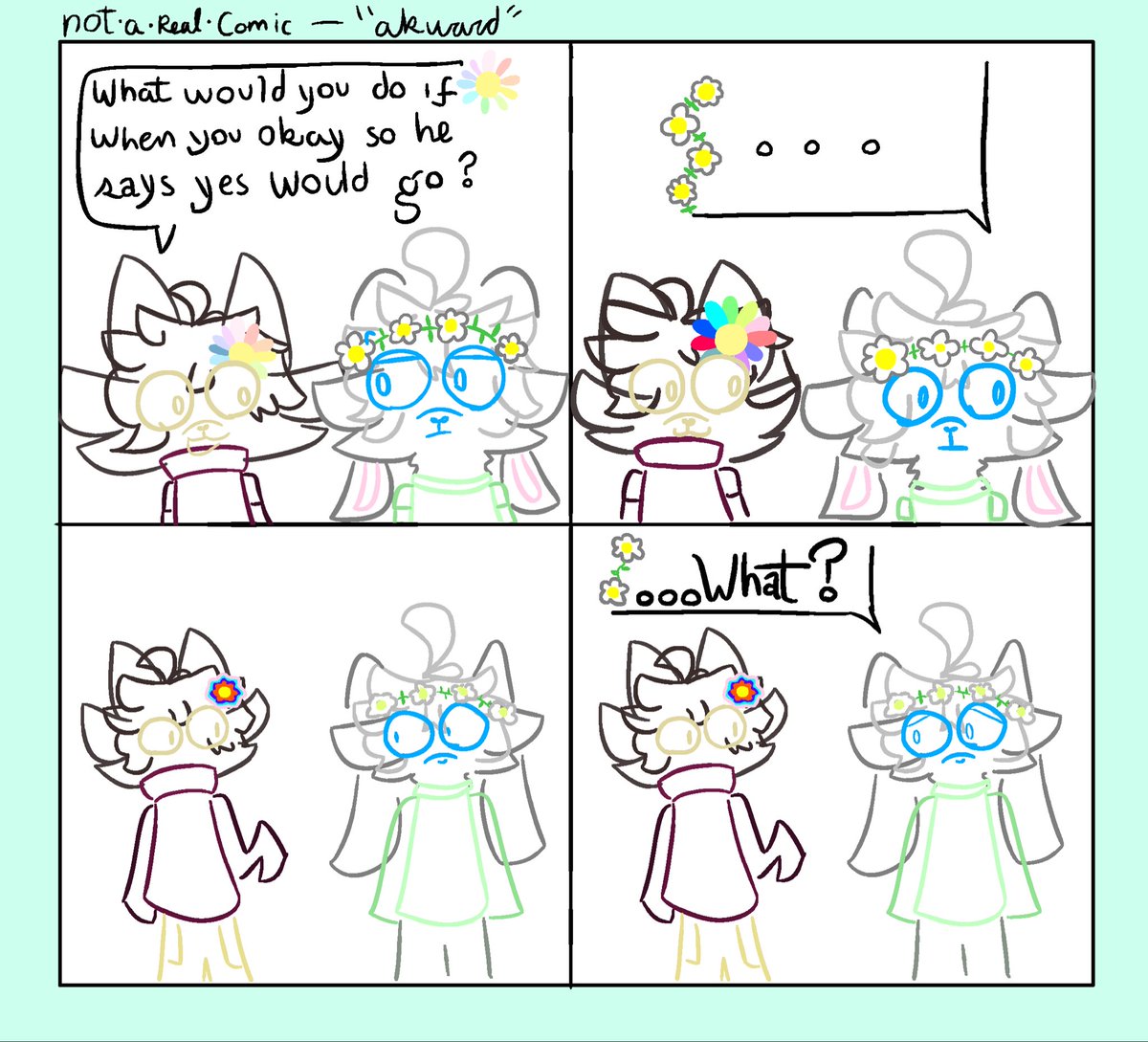 Azure_mizt's tweet photo. comic of these two guys (theyre both my fursonas heh) #Furryart https://t.co/xYm4uhSUDd