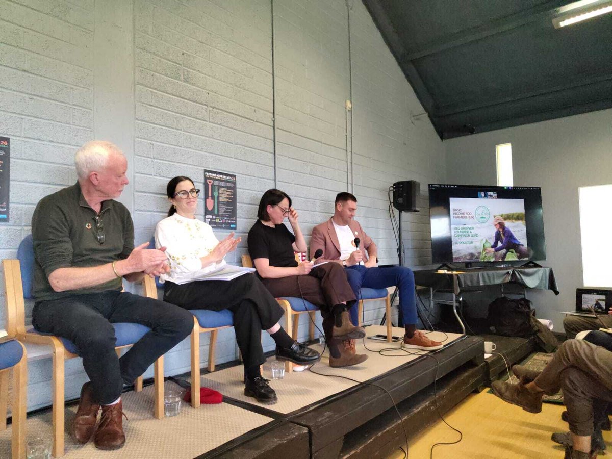EqualRightOrg's tweet image. Last week, Equal Right joined food producers, campaigners &amp;amp; policymakers at the Feeding Ourselves conference in Ireland.

Our ED Patrick Brown moderated a vital panel on how #BasicIncome can support food sovereignty &amp;amp; climate justice.