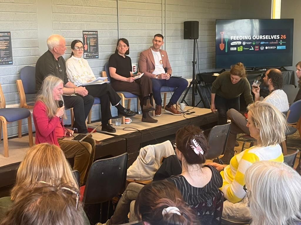 EqualRightOrg's tweet image. Last week, Equal Right joined food producers, campaigners &amp;amp; policymakers at the Feeding Ourselves conference in Ireland.

Our ED Patrick Brown moderated a vital panel on how #BasicIncome can support food sovereignty &amp;amp; climate justice.