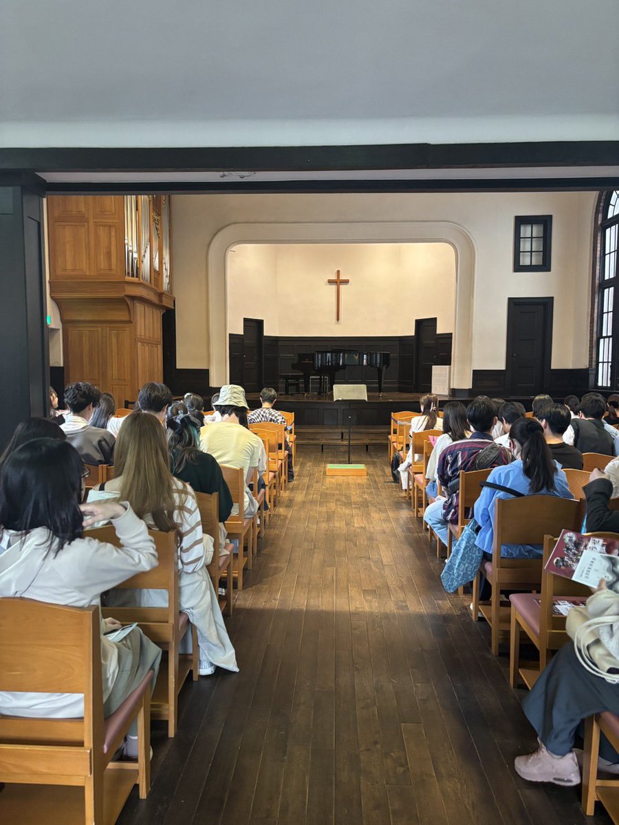wchorusjoint_26's tweet photo. ただいま開場いたしました！
15:30から開演ですので、ぜひお越しください！☘️

#春から早稲田　#合唱　#早稲田新歓　#早稲田サークル https://t.co/CoQgizW3Nh