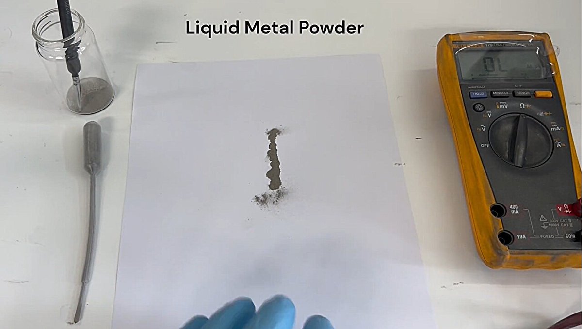 talius's tweet photo. #Mechanically #activated #liquidmetalpowder lets users #draw #circuits on #paper
What if electronic circuits could be created by drawing lines with a pencil on paper—then immediately applied to #softrobots or skin-attached #healthmonitoring devices? https://t.co/z537Buwy63 https://t.co/Qcs2y3k2ci