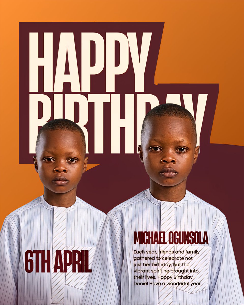 waleanointing's tweet photo. Happy Birthday, my dear boy ❤️
Watching you grow has been one of my greatest joys. May your life be full of success, happiness, and endless blessings. https://t.co/ZdqW4SjpvO