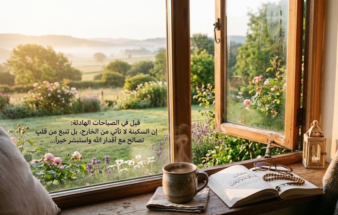 قيل في الصباحات الهادئة: إن السكينة لا تأتي من الخارج، بل تنبع من قلب تصالح مع أقدار الله واستبشر خيرا بما عنده.. فاللهم صبح قلوبنا بفيض من راحتك وجبرك.. 🕊️✨

صباح الخير والمسرات لكم جميعا..🤍