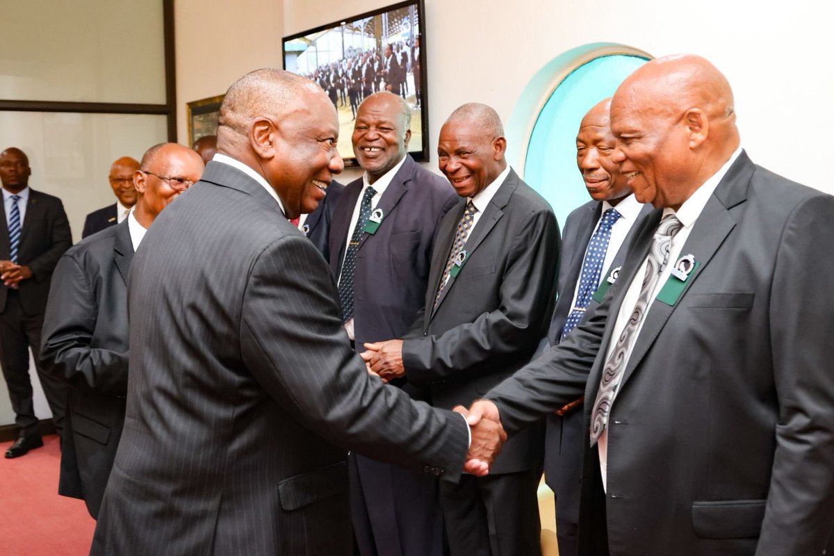 BerniceSwarts1's tweet image. [In Pictures]

Deputy Minister Bernice Swarts alongside President Cyril Ramaphosa at the St Engenas Zion Christian Church in Moria during the annual Easter Conference, Sunday, 05 April 2026. 🇿🇦

#Easter2026