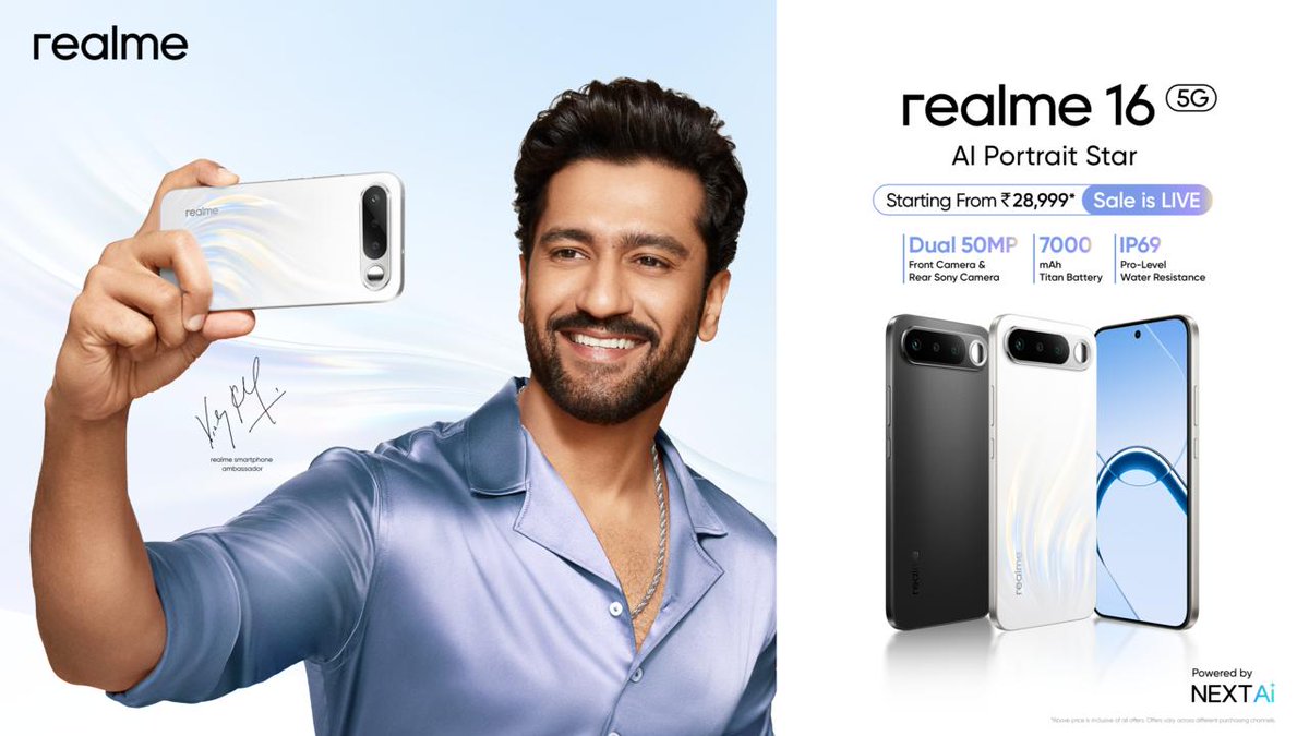 Built for speed and designed for style
realme 16 5G delivers on every front
#realme16SaleIsLive