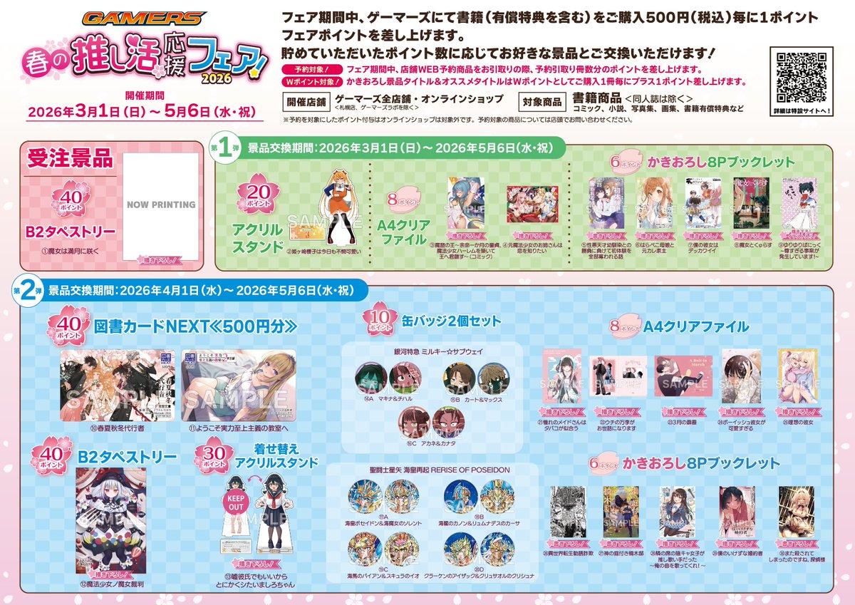 ゲーマーズ 春の推し活応援フェア 銀河特急 ミルキーサブウェイ カート