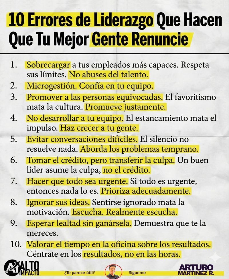 OrquestaCom's tweet photo. 10 errores de #liderazgo aue hacen que tu gente renuncie: https://t.co/kfSIXbDYbO