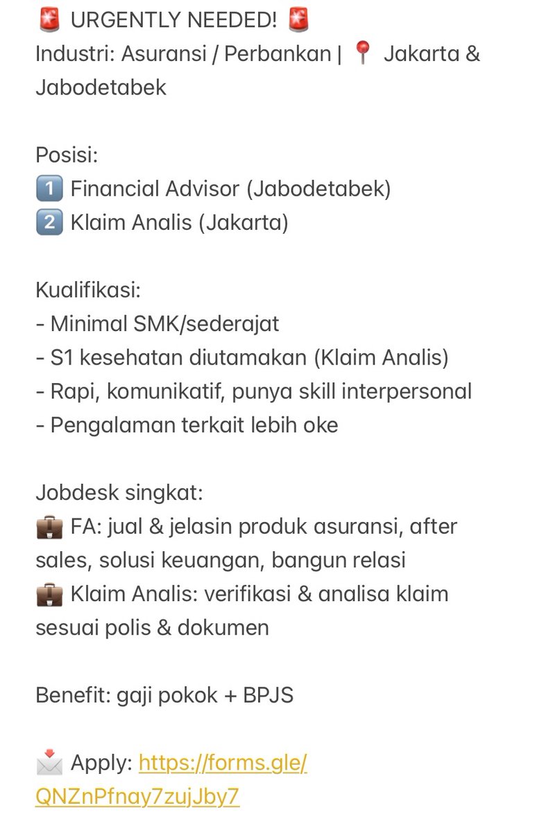 trrafallgar's tweet photo. @worksfess ini nderrr jd financial advisor, apply kesini ya: https://t.co/kYIF0IfVi6 https://t.co/A499NdiN9U
