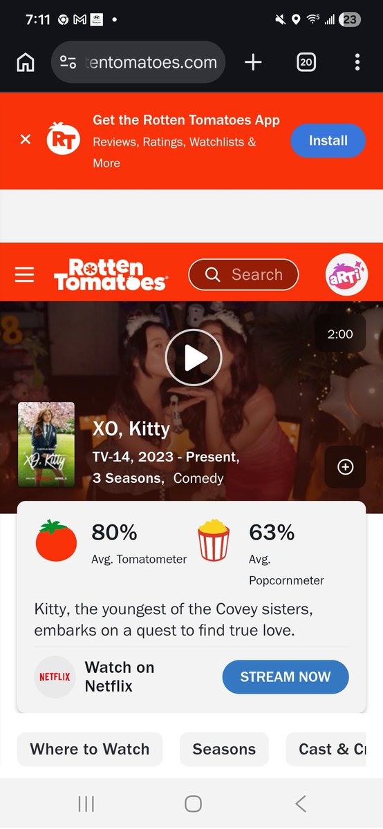 wajda_scott's tweet photo. @screenrant #screenrant how about an update....Score is up to 63% after initial review bombing https://t.co/2pEzZVFNXV
