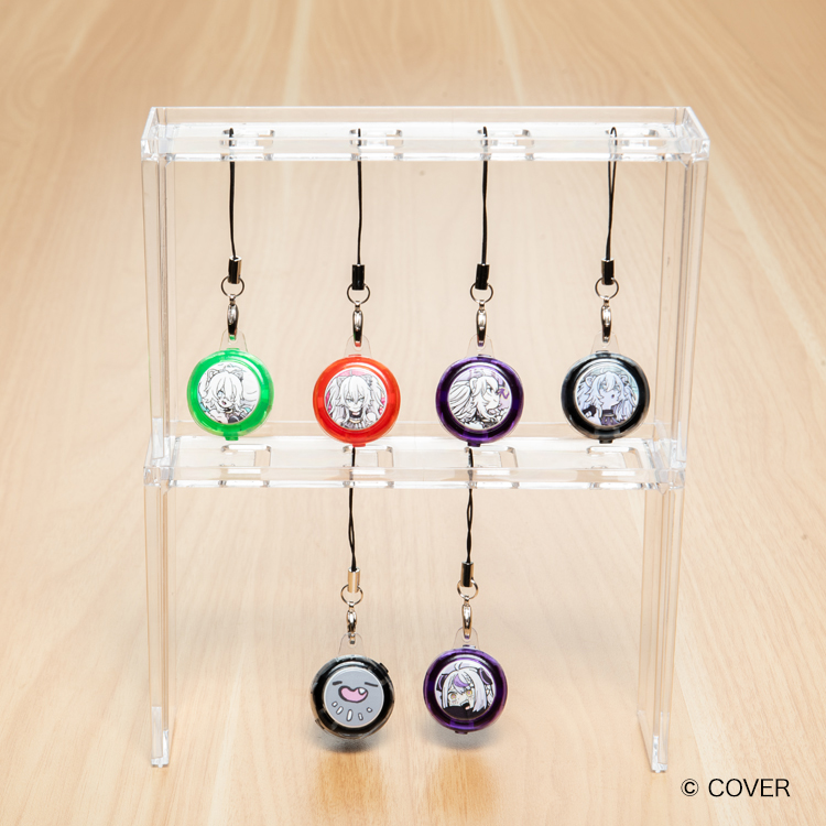 #獅白杯オフライン
ボタンとしても、ストラップにしてもかわいい
アケコンボタンをご紹介🫶
今回は 三和電子製 24φ を採用。
レバーレスでも使いやすい仕様にしました。

歴代「獅白杯」の獅白ぼたんさんに加えて、
今回のイラストのラプラス・ダークネスさん、SSRBもラインアップ✨