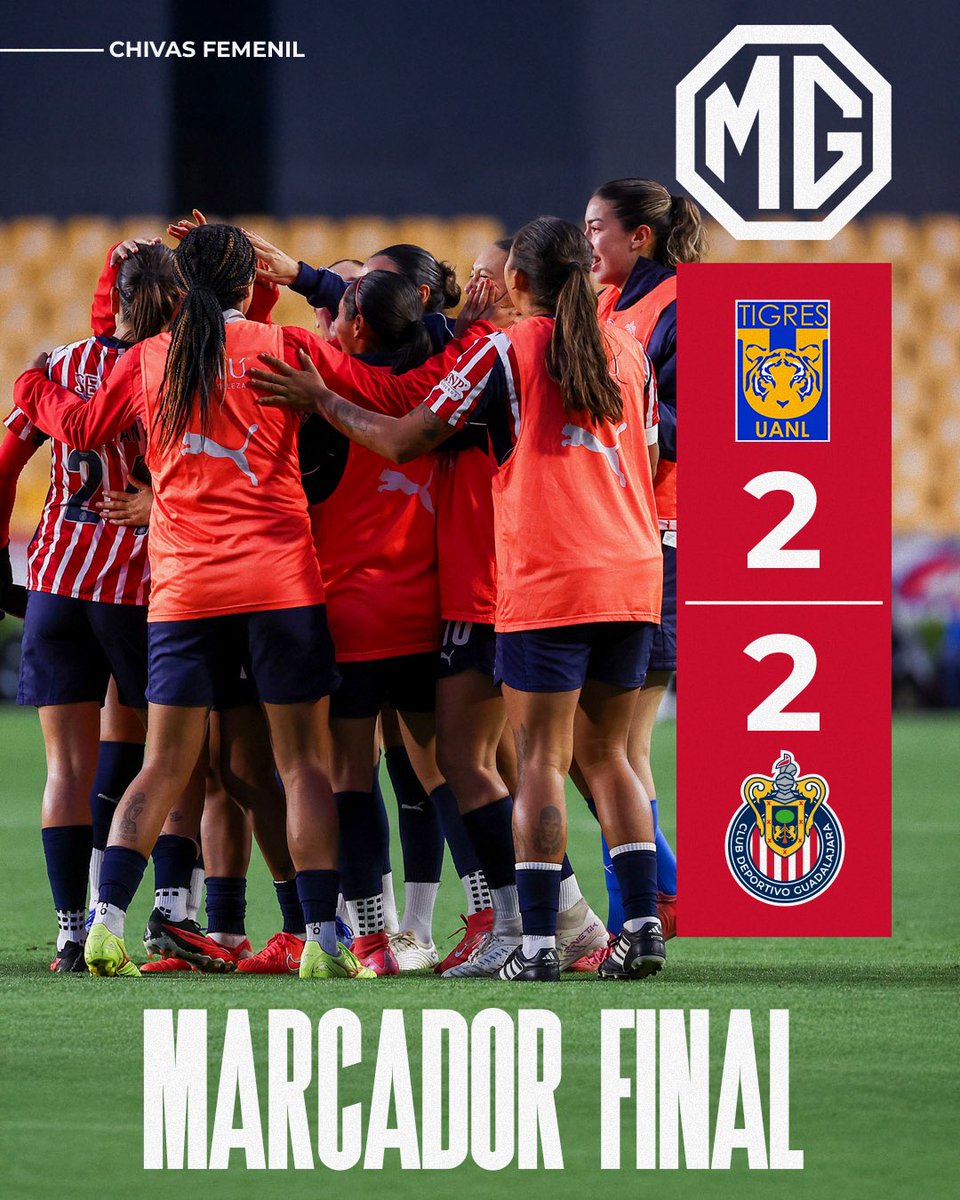 ChivasFemenil's tweet photo. 🇫🇷 Termina el partido en el Universitario. 

Sumamos 1 punto y regresamos a casa para preparar la siguiente visita a Juárez 🐐 https://t.co/wn2xD0UHqI