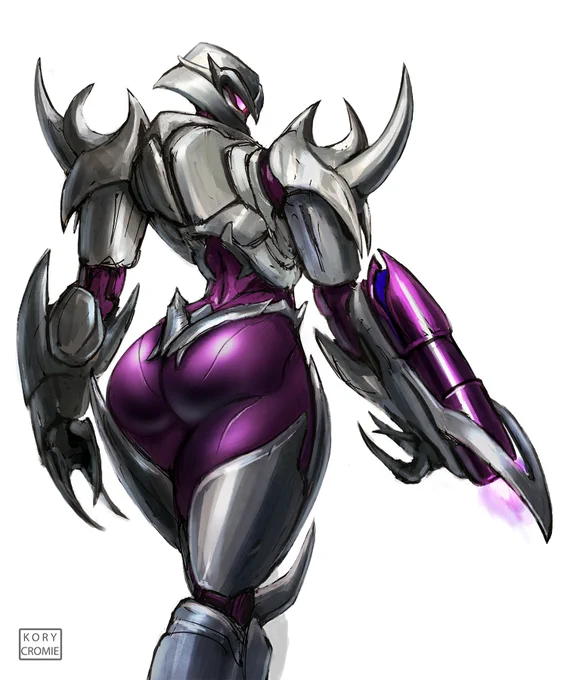 Transformers Prime Megatron putting some forgis on the jeep. ( Femmatron? MegaBonne? )