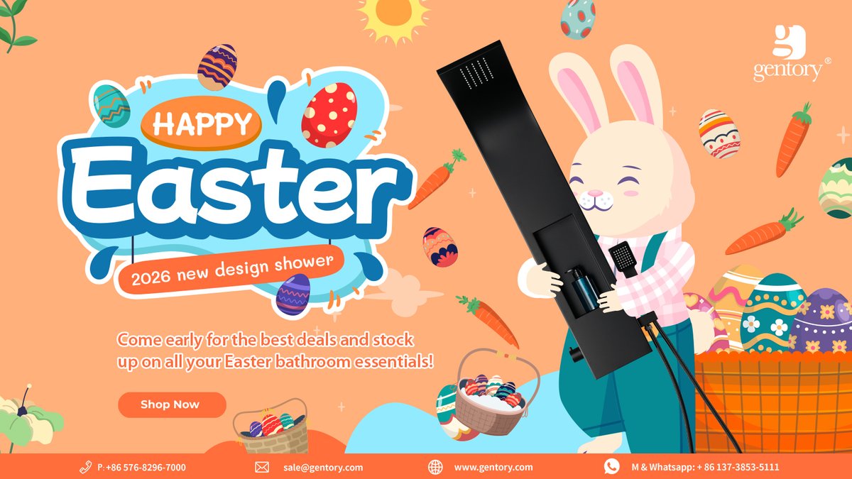 gentoryshower's tweet photo. This Easter, we celebrate new beginnings and new opportunities.

Wishing you a joyful Easter and successful business season ahead.

#HappyEaster #ShowerPanel #BathroomDesign #Sanitaryware #OEM #ODM #Manufacturer #GlobalSourcing #BathroomSolutions https://t.co/a6Rg5yFtlo