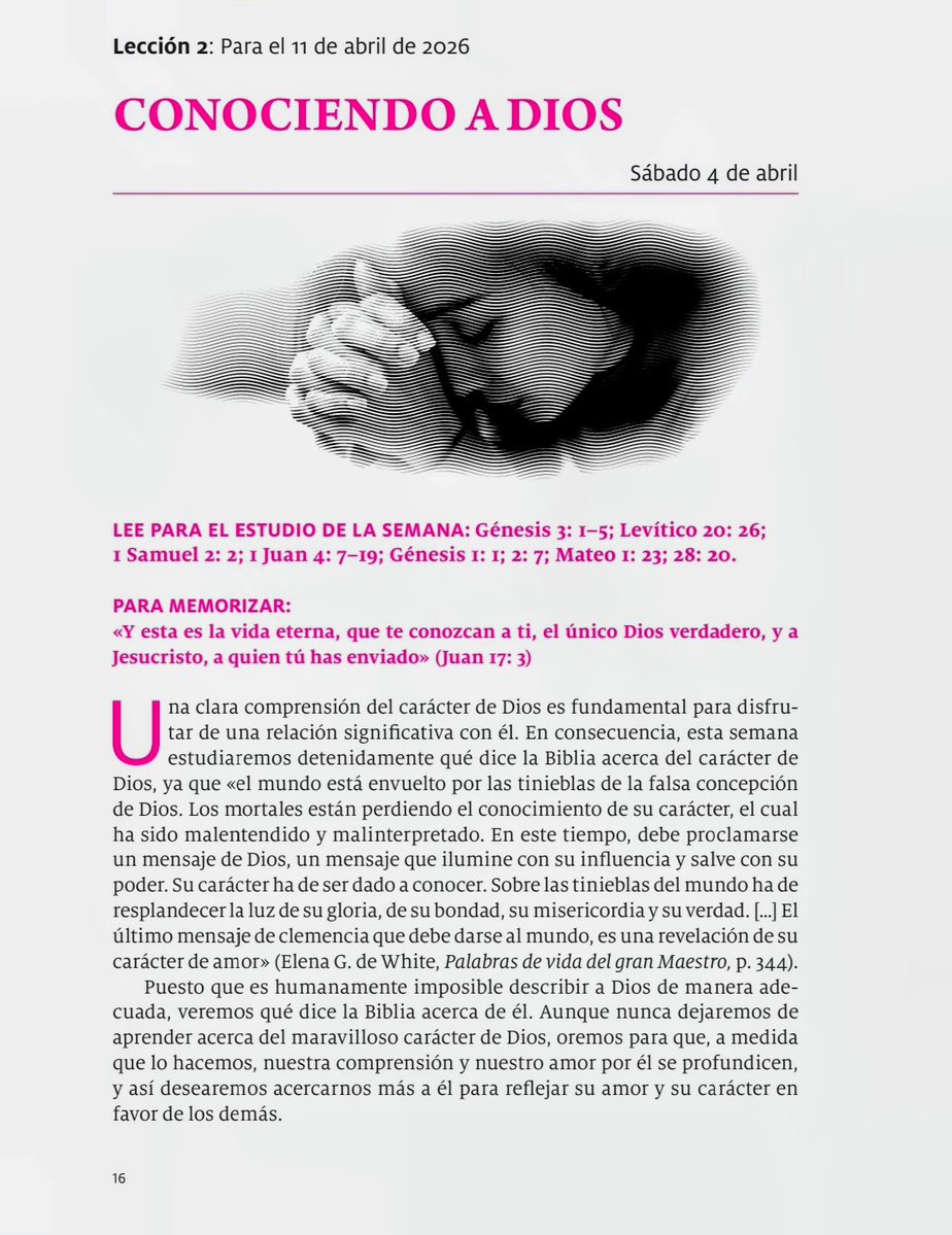 Comenzamos el estudio de la segunda 2️⃣ lección del segundo 2️⃣ trimestre: ▶️CONOCIENDO A DIOS ◀️. ¡Comparte con tus contactos! Síguenos en nuestras redes sociales e invita a tus contactos a hacerlo también #IASDEspinar #sigueme #FelizSemana #Comparte #LeccionSabatica