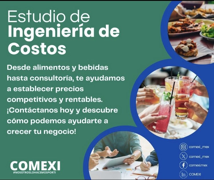 Requieres conocer el precio real de #Restaurante o #cafeteria En Comexi #Nosotroslohacemosporti con estudio personalizado incluye servicio de supervisión de los costos con respecto a la inflación #Ingenieriadecostos