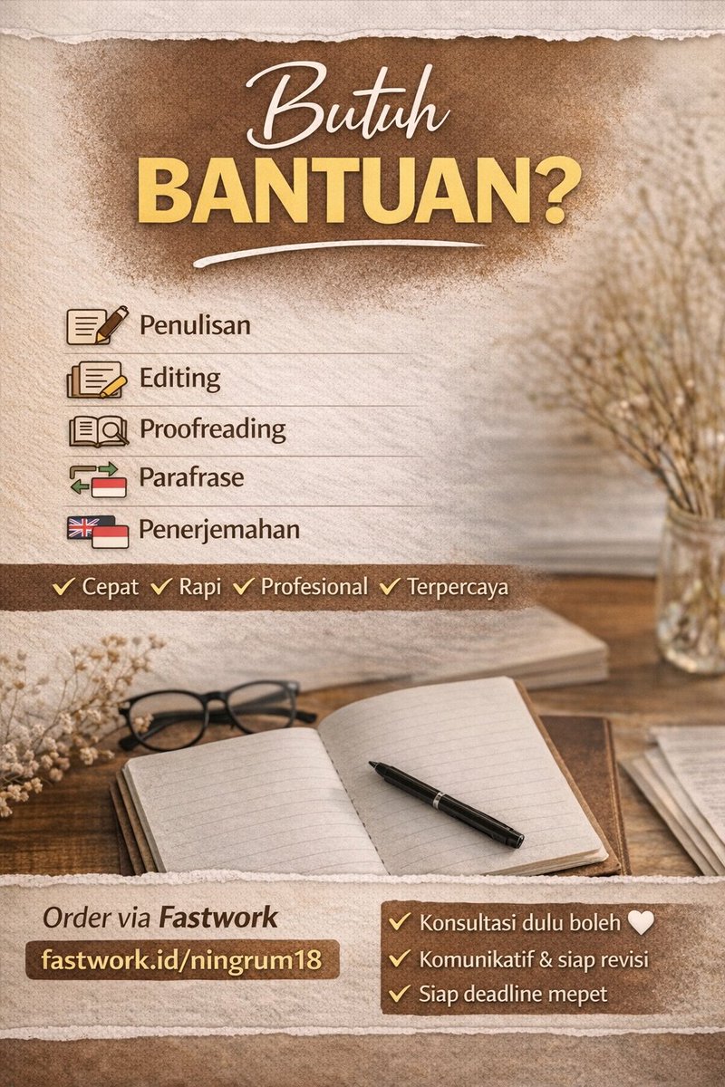 Ningrum1806's tweet photo. #parafrase #penulisan #editing #proofreading #translate #penerjemahan #freelancerindonesia #skripsi #tesis #jurnal #artikel #naskahakademik #naskahnonakademik https://t.co/zLPgxbd2vg