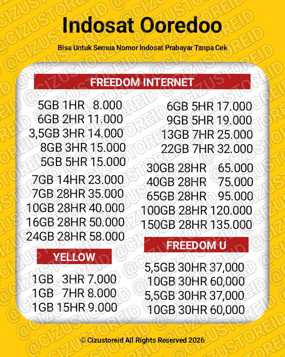 cizulicious's tweet photo. kuota indosat https://t.co/KMkgmXSM9a