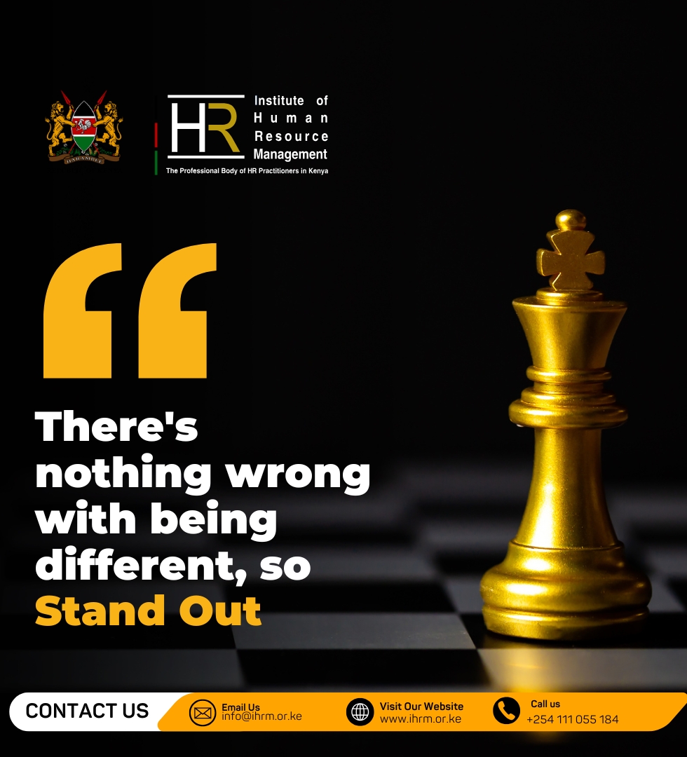 Ihrm_Kenya's tweet image. There's nothing wrong with being different, so Stand Out  
#IHRMKenya #MondayQuotes