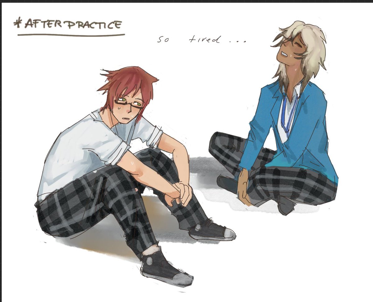 awayofIife's tweet photo. me n @dionyusus_’s enstars ocs ^__^  theyr funny little guys https://t.co/KU6moSlNE0