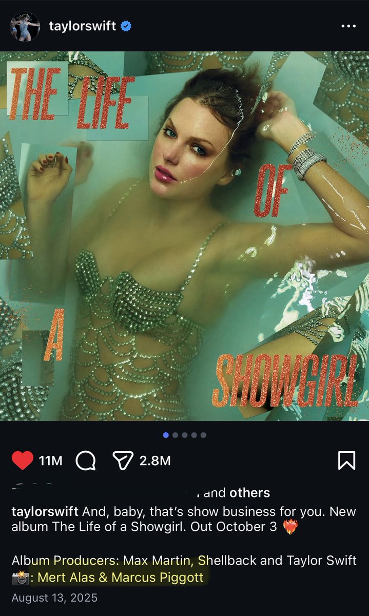 And who shot these????? That’s right, Mert Alas and Marcus Pigott, the photographers of the Showgirl cover.

You think you’re so slick when these are two entirely different cases and photographers referencing their OWN work is completely normal.