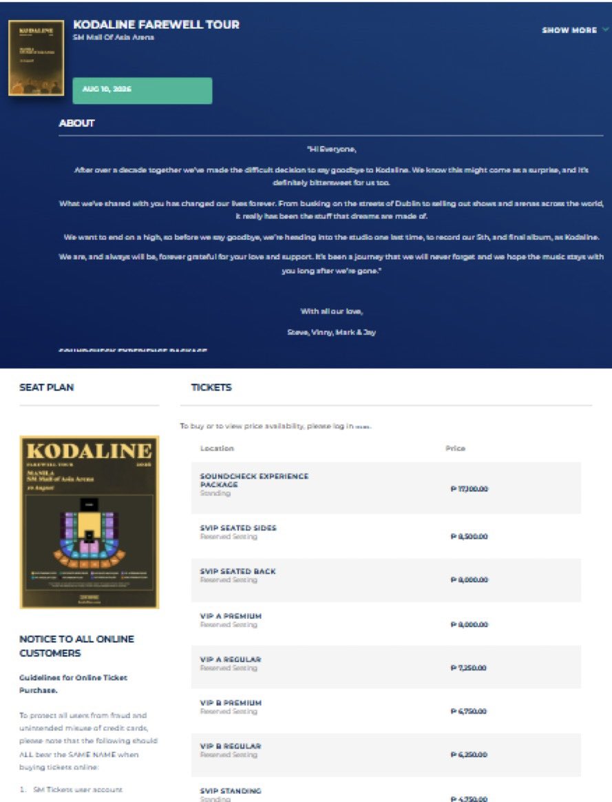 #KodalineFarewellTourPH tweet media