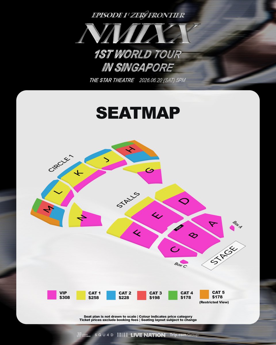 livenationsg's tweet photo. 𝐍𝐌𝐈𝐗𝐗 𝟏𝐒𝐓 𝐖𝐎𝐑𝐋𝐃 𝐓𝐎𝐔𝐑 <𝐄𝐏𝐈𝐒𝐎𝐃𝐄 𝟏: 𝐙𝐄𝐑𝐎 𝐅𝐑𝐎𝐍𝐓𝐈𝐄𝐑> 𝐈𝐍 𝐒𝐈𝐍𝐆𝐀𝐏𝐎𝐑𝐄

📅 20 June 2026 (Sat), 5PM
📍The Star Theatre

Expérgo, NSWER!
NMIXX will finally be back in Singapore after 3 years since their very first fanmeet 🩵

Mark your calendars and do not miss out on ticketing 🔽

🌊 𝐌𝐚𝐬𝐭𝐞𝐫𝐜𝐚𝐫𝐝/𝐓𝐫𝐢𝐩.𝐜𝐨𝐦 𝐏𝐫𝐞𝐬𝐚𝐥𝐞: 13/04 (Mon), 2:00PM ~ 11:59PM
Simply complete the ticket purchase using a valid Mastercard. Visit https://t.co/vVfzbkBPA1 for more info.
For https://t.co/kfuVZRXbkw presale, visit https://t.co/EjD75FXfUE to purchase your ticket bundle.

🌊 𝐋𝐢𝐯𝐞 𝐍𝐚𝐭𝐢𝐨𝐧 𝐏𝐫𝐞𝐬𝐚𝐥𝐞: 14/04 (Tue), 2:00PM ~ 11:59PM
Register for a FREE membership via https://t.co/7gfLdXmfBF to access the exclusive presale!⁠

🌊 𝐆𝐞𝐧𝐞𝐫𝐚𝐥 𝐒𝐚𝐥𝐞: 15/04 (Wed), 2:00PM via https://t.co/O3kUCNSVOa / hotline +65 6018 7645

🎫: https://t.co/yROt4gnCXi / hotline +65 6018 7645

#NMIXX #엔믹스
#ZEROFRONTIER
#NMIXX_ZEROFRONTIER
#NMIXX_ZEROFRONTIER_SINGAPORE
#NMIXX_WORLDTOUR_ZEROFRONTIER