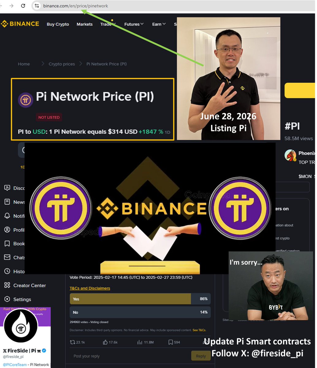 fireside_pi's tweet image. 1/2.😱 Hey Pioneer, imagine this: PiCoin could potentially increase by 1847% = $314 🚀 in a reasonable way if Binance, Bybit, and Amazon were listed as KYB cryptocurrencies on Pi's list 🤔 👇
 🚀Dr. Nicolas Kokkalis is a Stanford PhD: "And who knows someday, maybe even Amazon