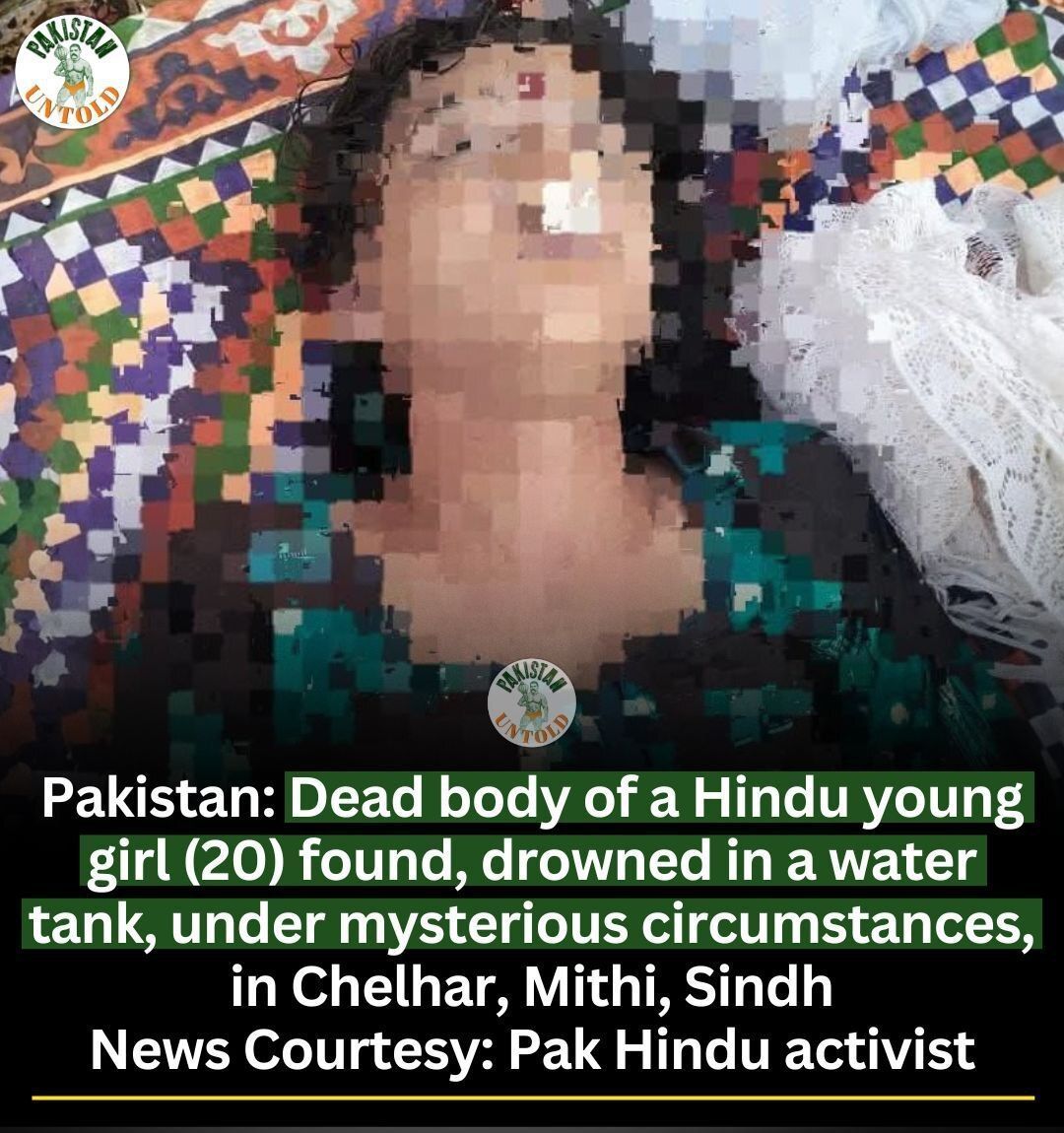 pakistan_untold's tweet photo. Another Hindu girl erased, another family destroyed, another cover-up begins. 

In Islamic Pakistan, young Hindu women don’t just accidentally die. They are hunted, violated, and disposed of when they become inconvenient. https://t.co/t20YU9e7Hr