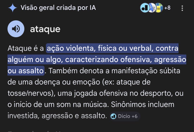 Só pra deixar claro, palavras não são ataques porra, palavras são palavras.

Se você é direita, e fica com esse vocabulário de merda, vire homem porra.

Palavras não atacam ninguém.

Ataque é agressão física!