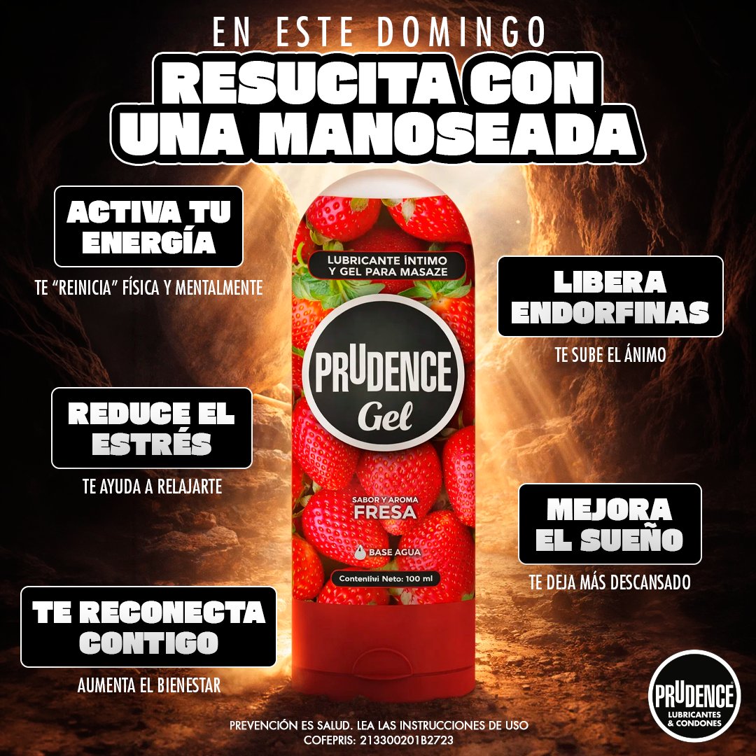 Preprate para regresar el lunes con todo. La solucin la tienes en tus  manos. #ResbalarEsDelicioso Adquiere Prudence Gel Lubricante ntimo en  Farmacias del Ahorro, Farmacias Benavides, Farmacias San Pablo, Chedraui  HEB y