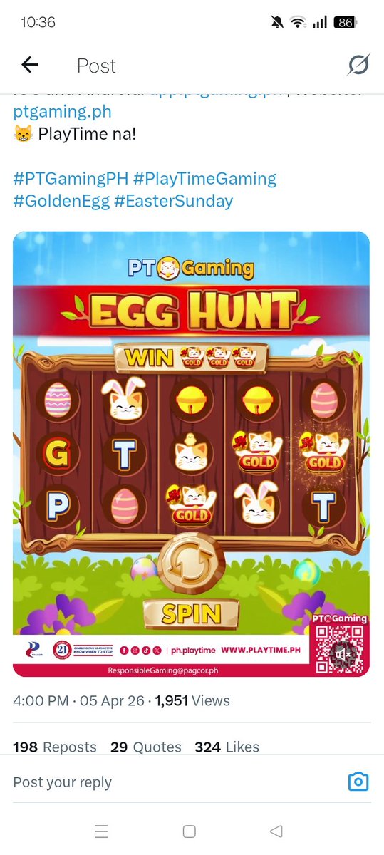 Muckz07's tweet photo. @PTGamingph 56030618
#GoldenEggs 
@hiroshiisan 
@SkyyYhamcityx 
@GandaJhona42882 https://t.co/Z37TD9NnoX