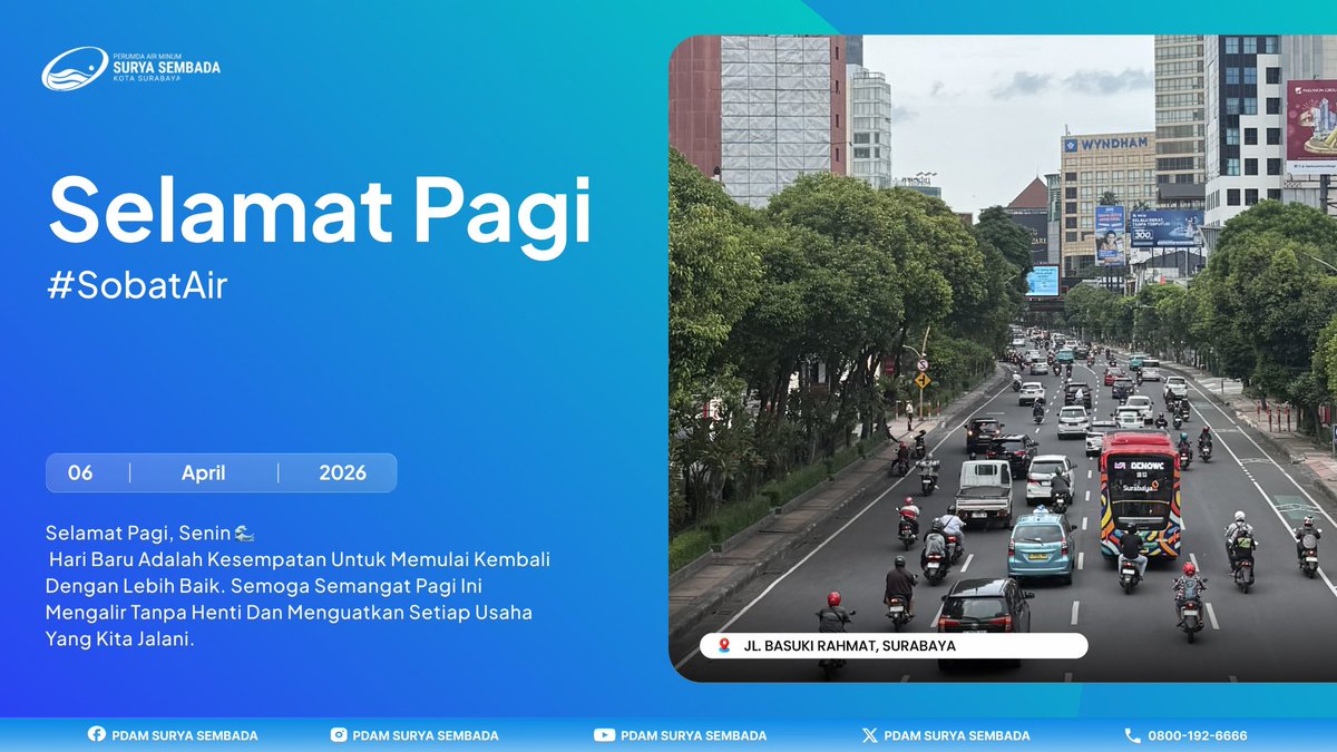 Perumda Air Minum Surya Sembada Kota Surabaya tweet media