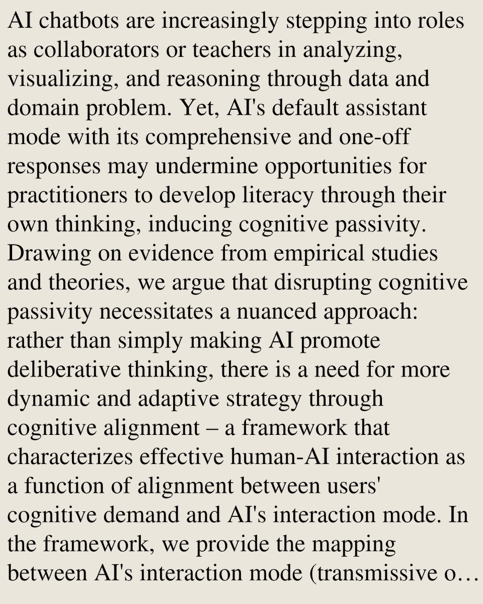 Smartphones's tweet image. Disrupting Cognitive Passivity: Rethinking AI-Assisted Data Literacy through Cognitive Alignment

Yongsu Ahn, Nam Wook Kim, Benjamin Bach
arxiv.org/abs/2604.02783 [𝚌𝚜.𝙷𝙲 𝚌𝚜.𝙰𝙸]