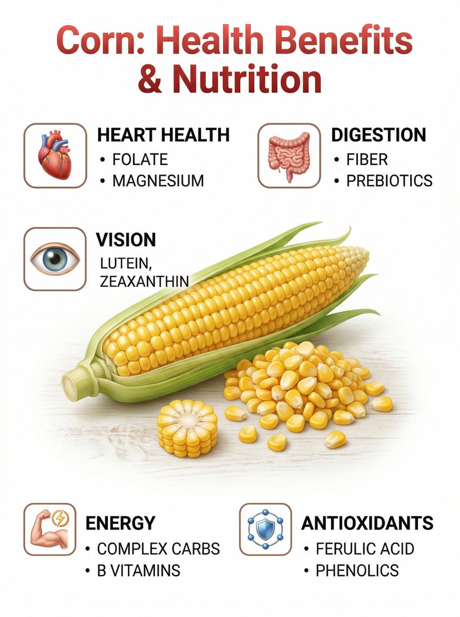 InferamAI's tweet photo. Health benefits of corn https://t.co/dJEa8tBL0d