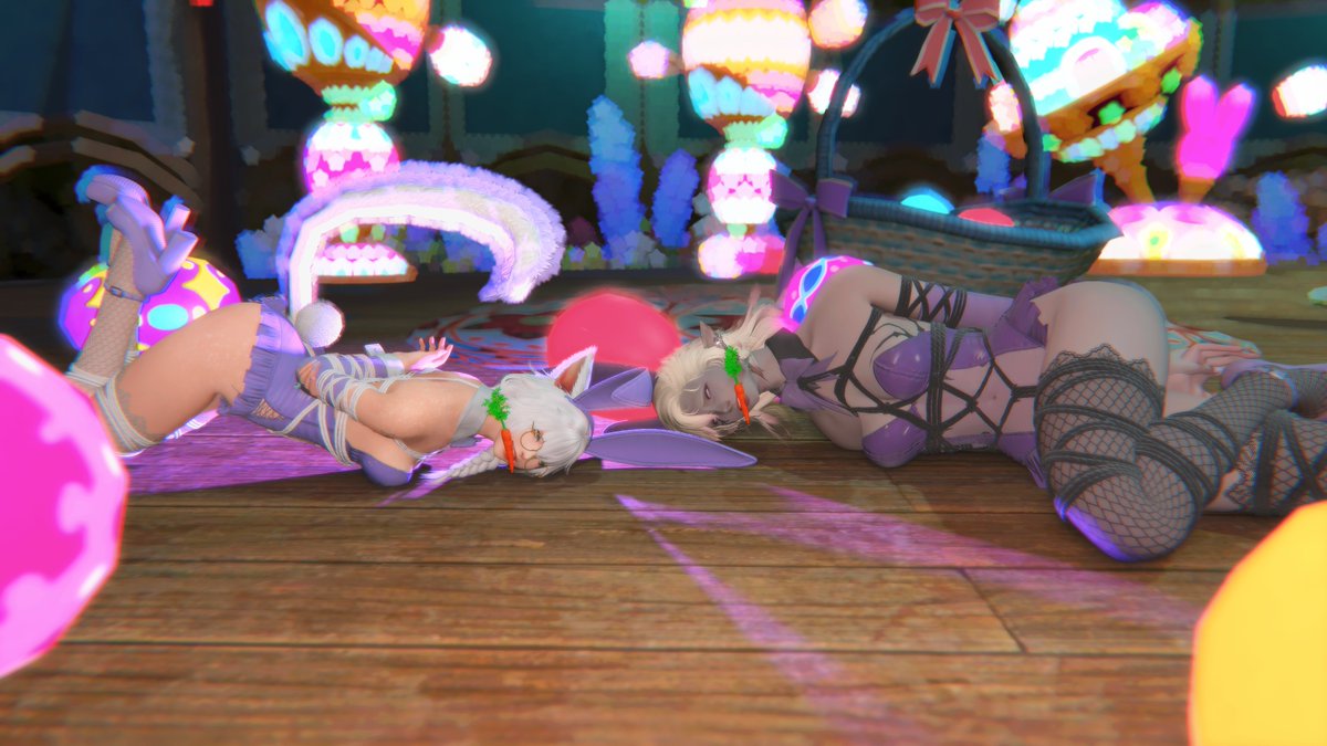 CryptidCorrupt's tweet photo. Happy Easter from some bunnies~ 🐰💜 https://t.co/4ZqqkVbKit