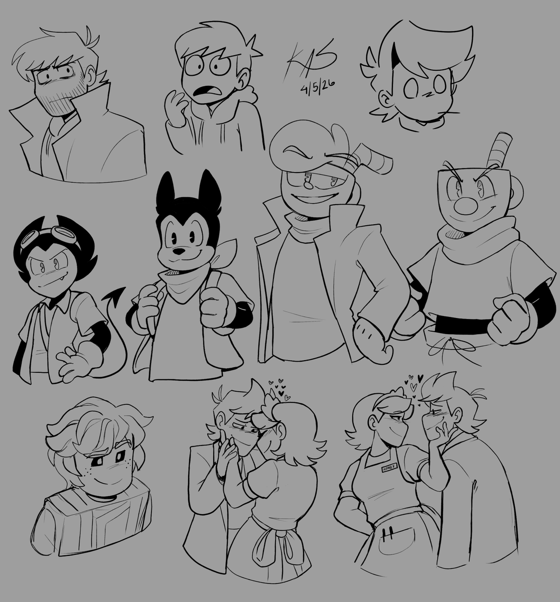 kasafraz's tweet photo. Doodles from tonight's streeeeam https://t.co/IKwlQQGlrj