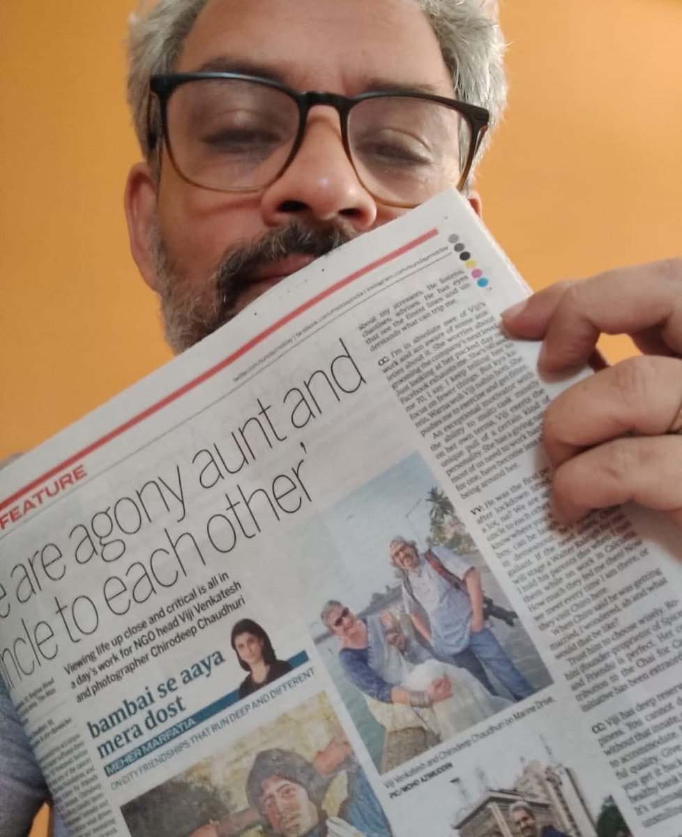 vijivenkatesh's tweet image. #Flashback 
So so delighted to be featured along with the one and only Chirodeep Chaudhuri  in Meher Marfatia’s Bambai se aaya Mera Dost in this week’s @sundaymidday Like he says we’ve only said good things about each other ( the bad we’ve saved for another time ) but …