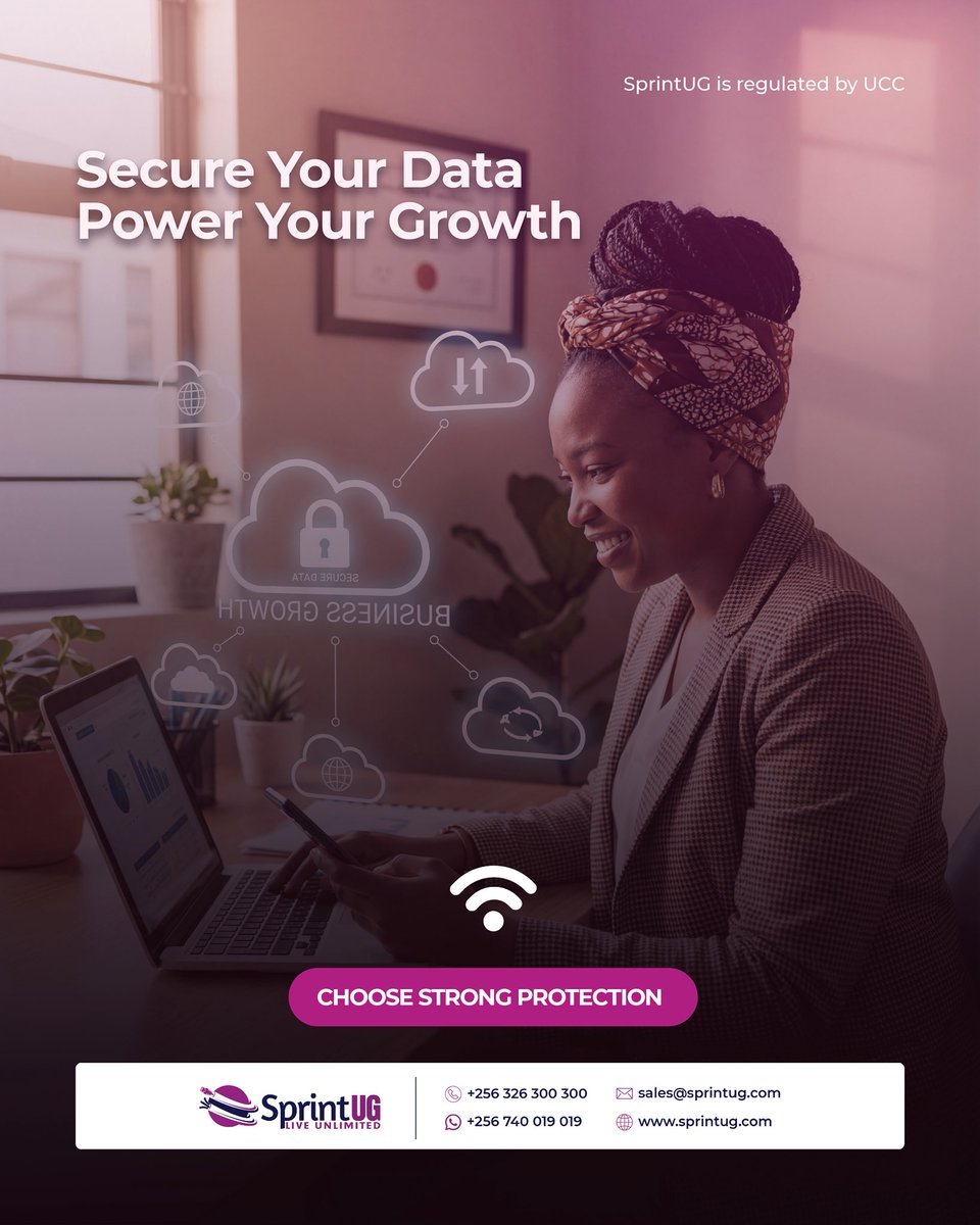 SprintUg's tweet image. In a digital world, security isn’t optional,it’s everything.
Choose protection you can trust.

#DataSecurity #ITSupport #SecureNetwork #CloudSolutions #TechAfrica #SprintUG