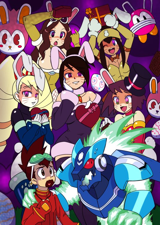 VCampan's tweet photo. Happy Valentine/Easter! #MegaManStarForce https://t.co/tGTY9F9x9W