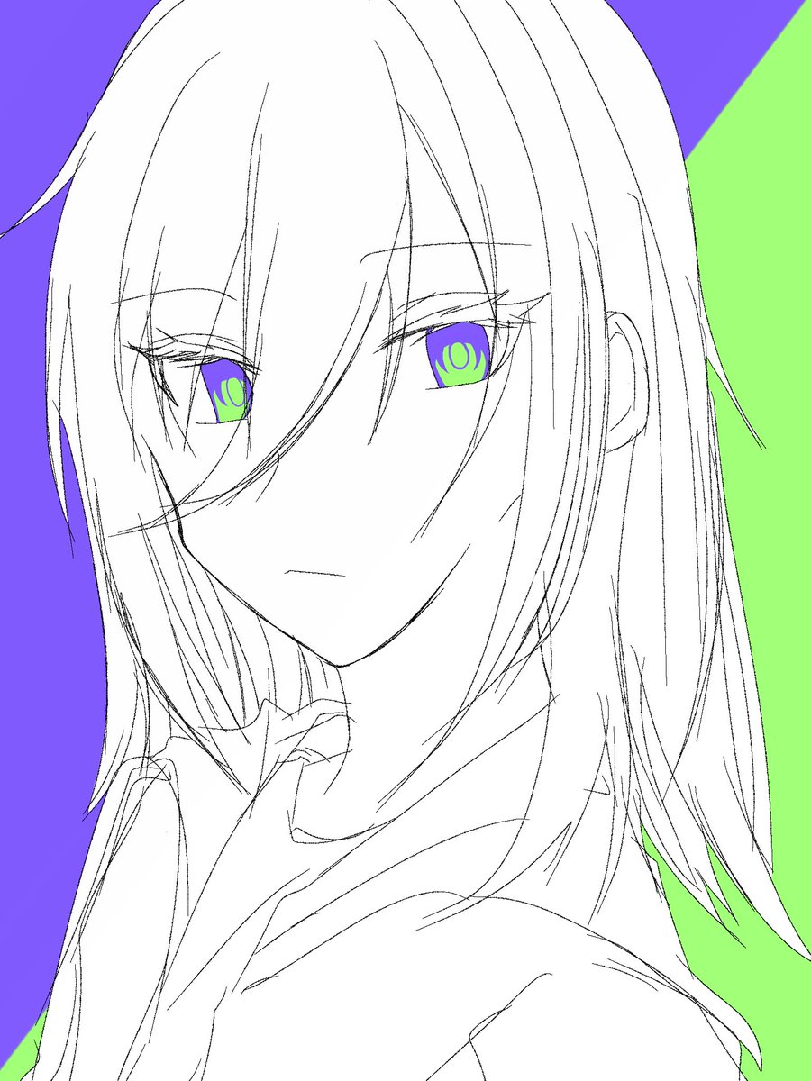 MNQL166's tweet photo. 2色の瞳  #創作 https://t.co/ceSQxEWeAg