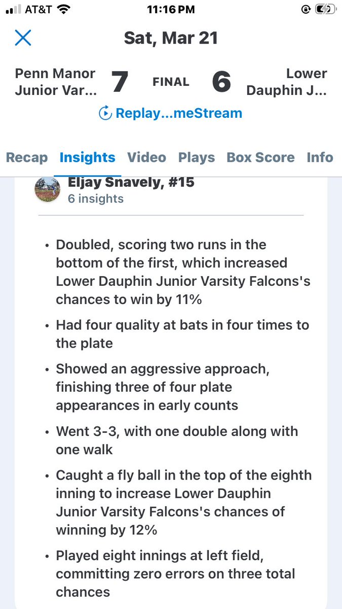 EljaySnavely29's tweet image. Great game against Penn Manor looking to get better!💪
#LDBaseball #PABaseball #BaseballLife #Clutch #StudentAthlete