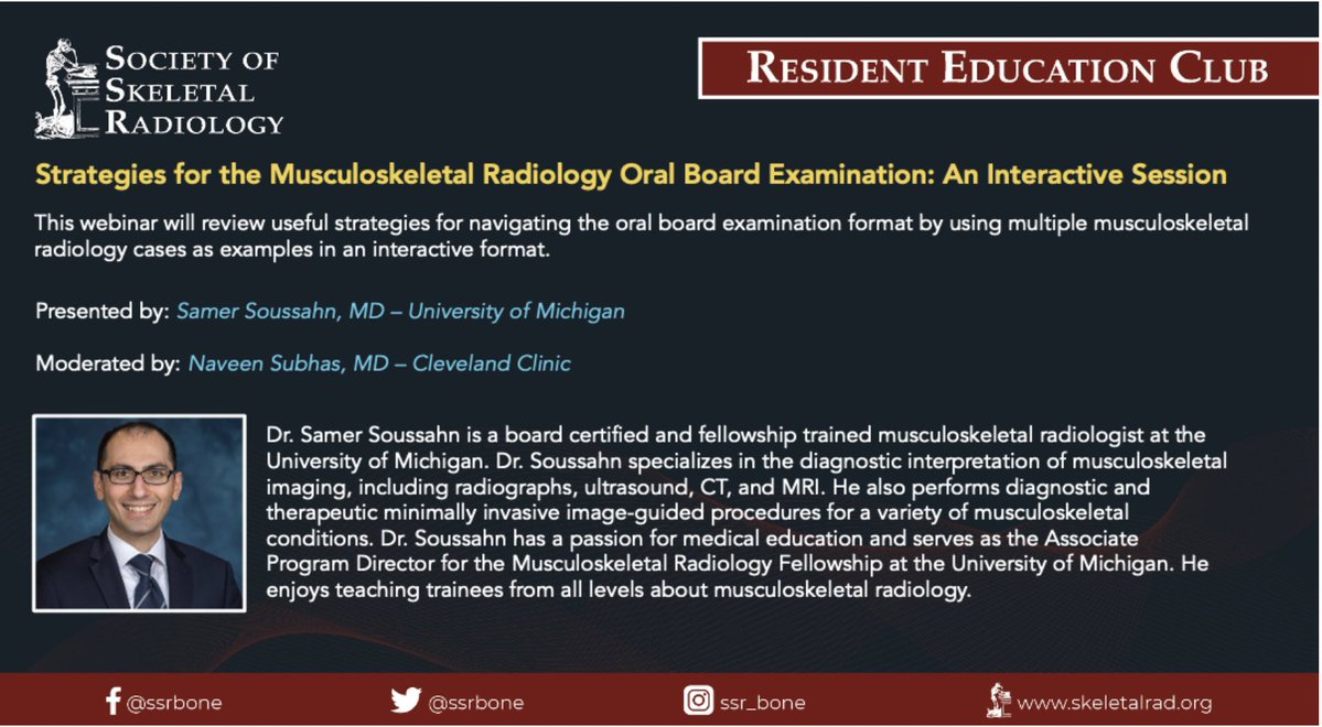 Society of Skeletal Radiology tweet media