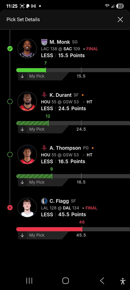 juststockwatch's tweet photo. Did cooper flagg finish with 45 or 46 points?  I had him under 45.5 and originally it hit, but now he has 46..? Wtf? Every post im seeing says he had 45 https://t.co/QpWPcASDAT