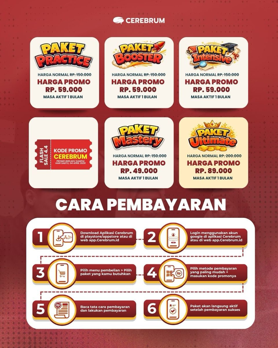scoupsold's tweet photo. Dapatkan akses ke ribuan soal SNBT-UTBK dan Ujian Mandiri di Cerebrum!
Kode Diskon Tambahan Cerebrum :
— CEREBRUM
— ADMINCEREBRUM 
— LOLOSUTBK
— DISKONAPK
— BIMBELUTBK
Kode Diskon Affiliate Cerebrum :
— KEJARPELUANG

t. utbk ptn snbt snbp gapyear ugm ui ipb itb simak utul camaba https://t.co/65t9pTfoUc