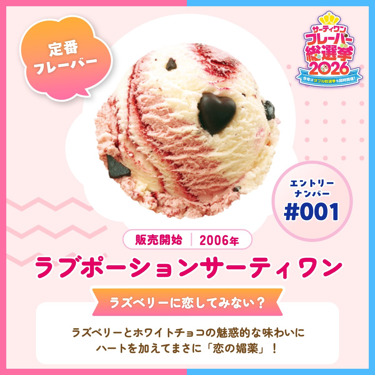 サーティワン総選挙2026 エントリーフレーバー紹介✨ ＼ 🍨エントリー