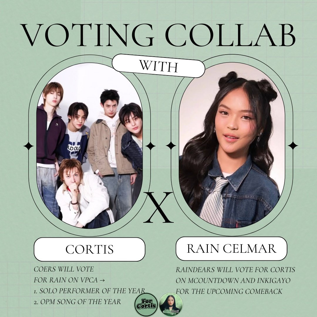 VoteRain_'s tweet photo. We never forget the people who stood with us when we needed it the most. 🤍

During Rain’s VPCA nomination, Team CORTIS was there—supporting us and putting in real effort alongside our team. That’s why now, it’s our turn to give that same energy back.

This isn’t just support—it’s gratitude. It’s about returning the favor and showing that we truly value those who helped us along the way.

As CORTIS’ promotional period is expected to start around April 20, we are already preparing our voting strategy to be fully ready. Let’s come together once again with the same goal and dedication. 💪

📌 Start preparing now! Download the apps and begin collecting points daily.

📌 Focus for comeback: • M Countdown (Mnet+) – Pre-vote + Live vote
→ 5 votes per device (ads)

• Inkigayo (LiNC app) – Pre-vote
→ 300 FP per device/day
→ ~180 FP daily from ads

Let’s stay consistent and match the effort they gave us.

This time, it’s for CORTIS. 🤍