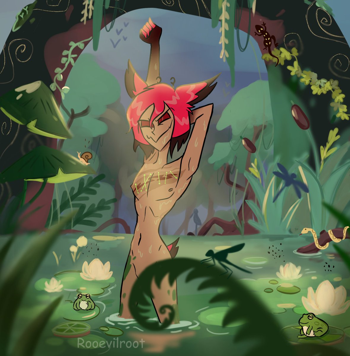 Elin_Lamp's tweet image. Good morning
#Alastor #HazbinHotelart